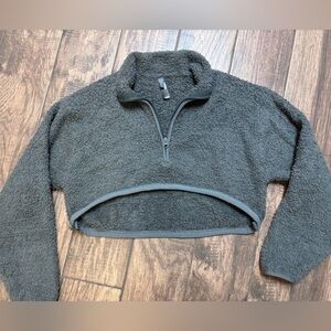 SKIMS Gray/Teal Teddy Jacket